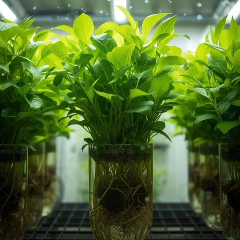 Wurzeln in Nährlösung